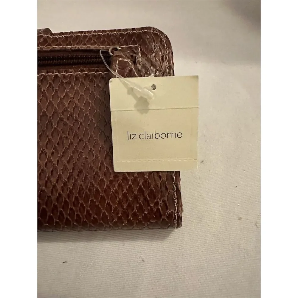 Liz Claiborne Women's Brown Python Animal Print Wallet